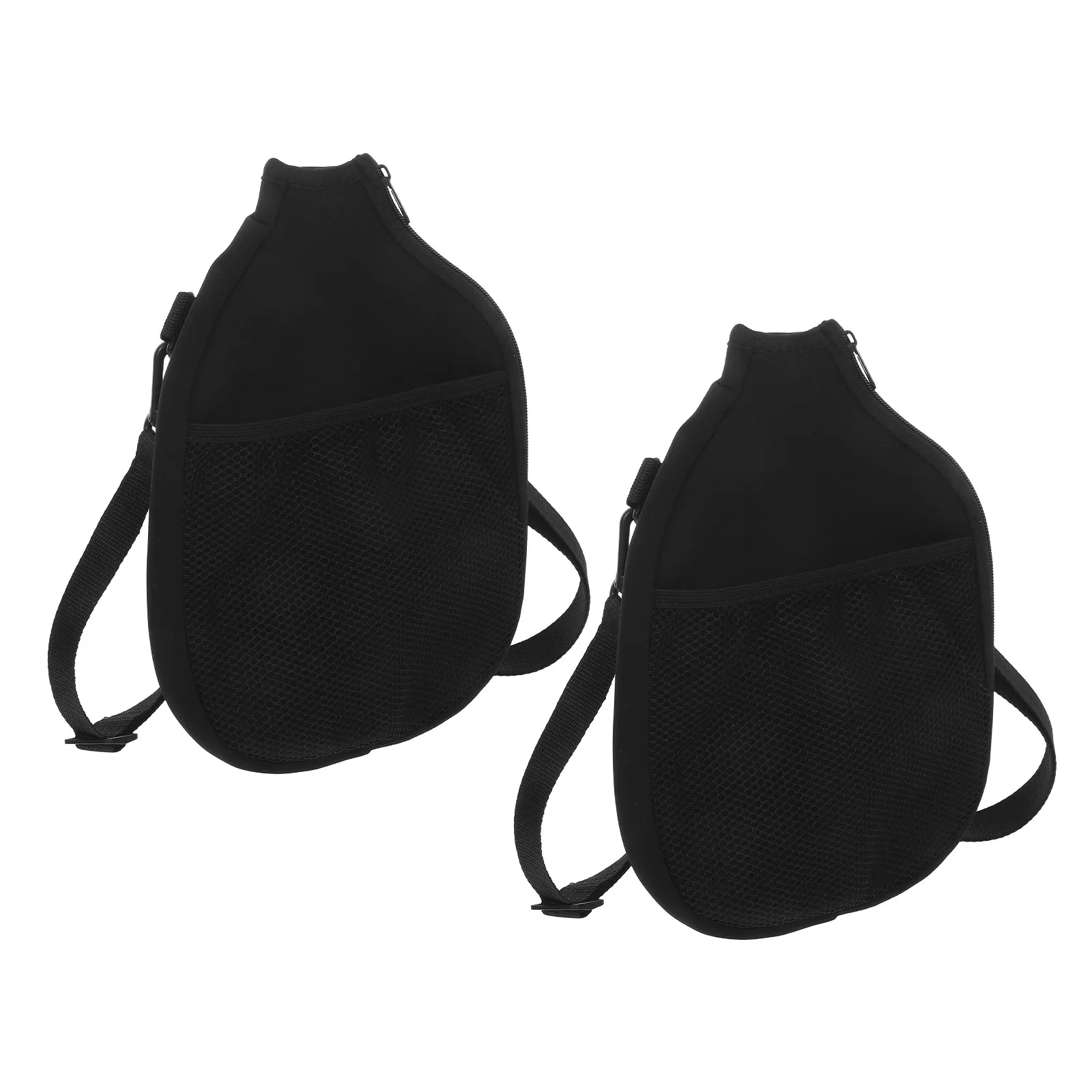 

2Pcs Waterproof Neoprene Paddle Covers Protective Racket Bags Mesh Storage Pocket Portable Table Tennis Tennis Pickleball