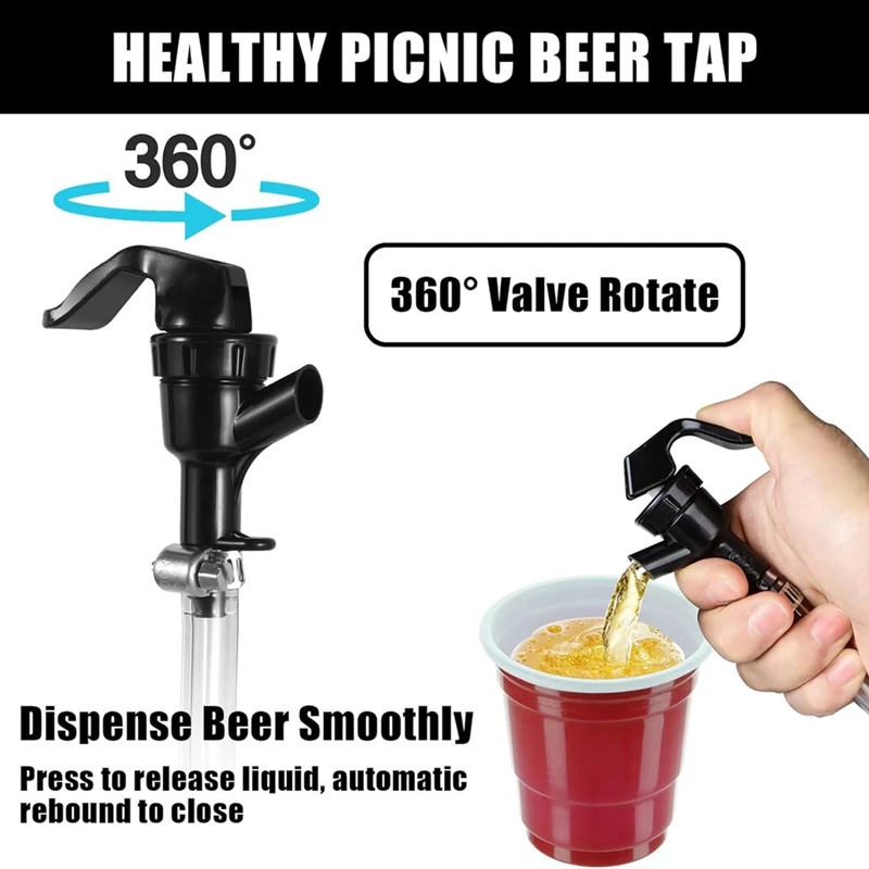 5 FT Ball Lock Beer Line Assembly Kit,Tubing Ball Lock Quick Disconnect For Cornelius Keg Beer Dispenser Soda Easy To Use