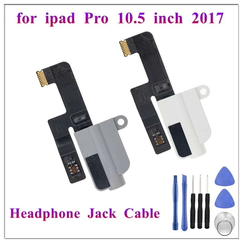 1Pcs Headphone Audio Earphone Jack Dock Port Flex Cable Compatible For Ipad Pro 10.5 Inch 1st Gen 2017 Replacement Parts