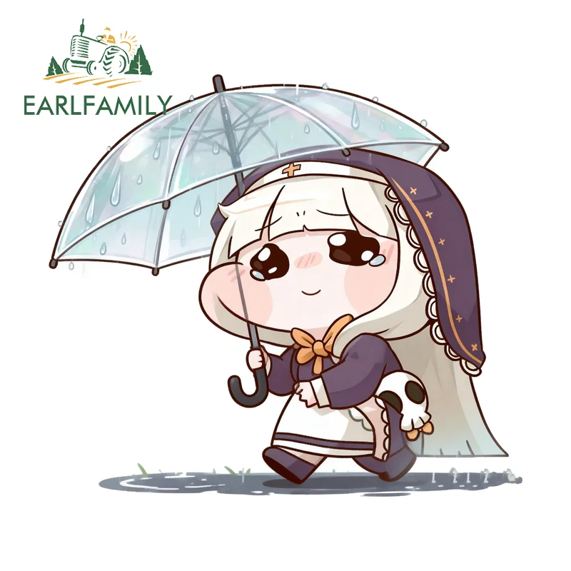 EARLFAMILY Speaki Hold An Umbrella Sticker Attractive Anime Fishing Tackle Box Decal Practical Sunscreen Trolley Accessories