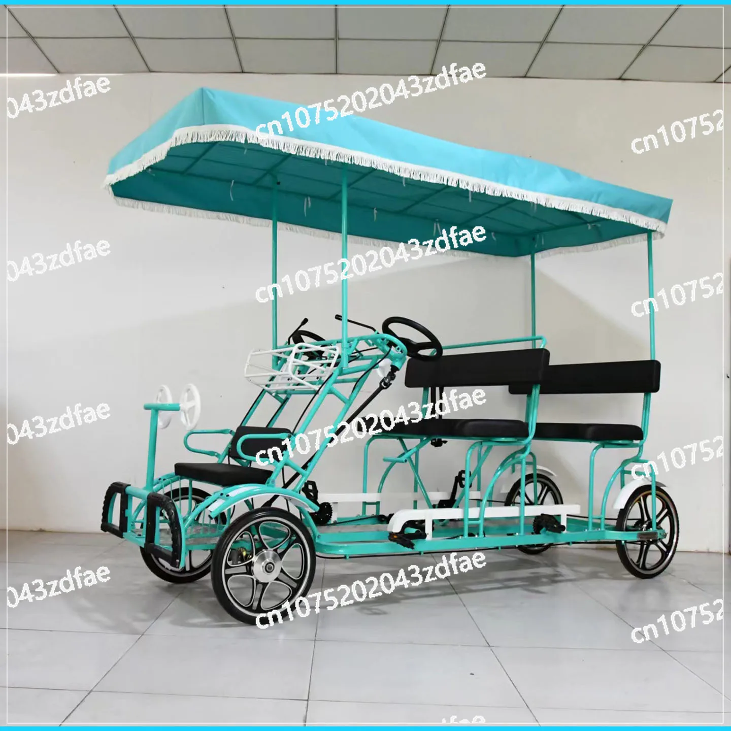 

Four-wheeled Parent-child Double Bicycle, Multi-person Riding Four-person Handbrake Bicycle, Couple One-wheel Tourist Car Plus