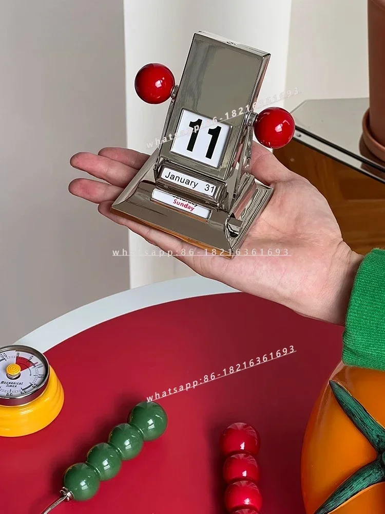 2006GOOD Metal Calendar Alloy Flip Mechanical Desk Calendar