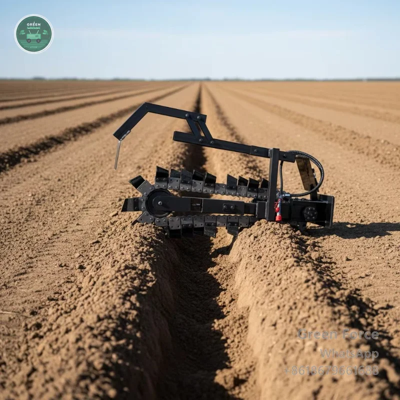 High-Performance Electric Trencher Attachment for Small Skid Steer Loaders