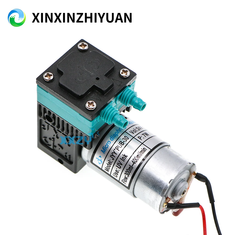 JYY * PUB-30 24V DC 7W UV หมึกขนาดใหญ่สําหรับเครื่องพิมพ์ UV Flatbed Micro ไดอะแฟรมปั๊มของเหลว 300-400 มิลลิลิตร/นาที