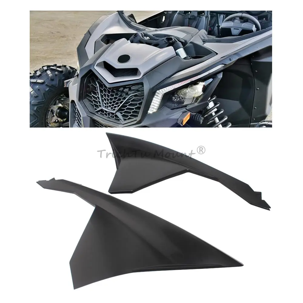UTV ATV 1 Pair Front Fender Plates Decorative Covers For Can-Am Maverick X3 Max Turbo R RR DS RS XRS XDS XRC 2017-23 Accessories