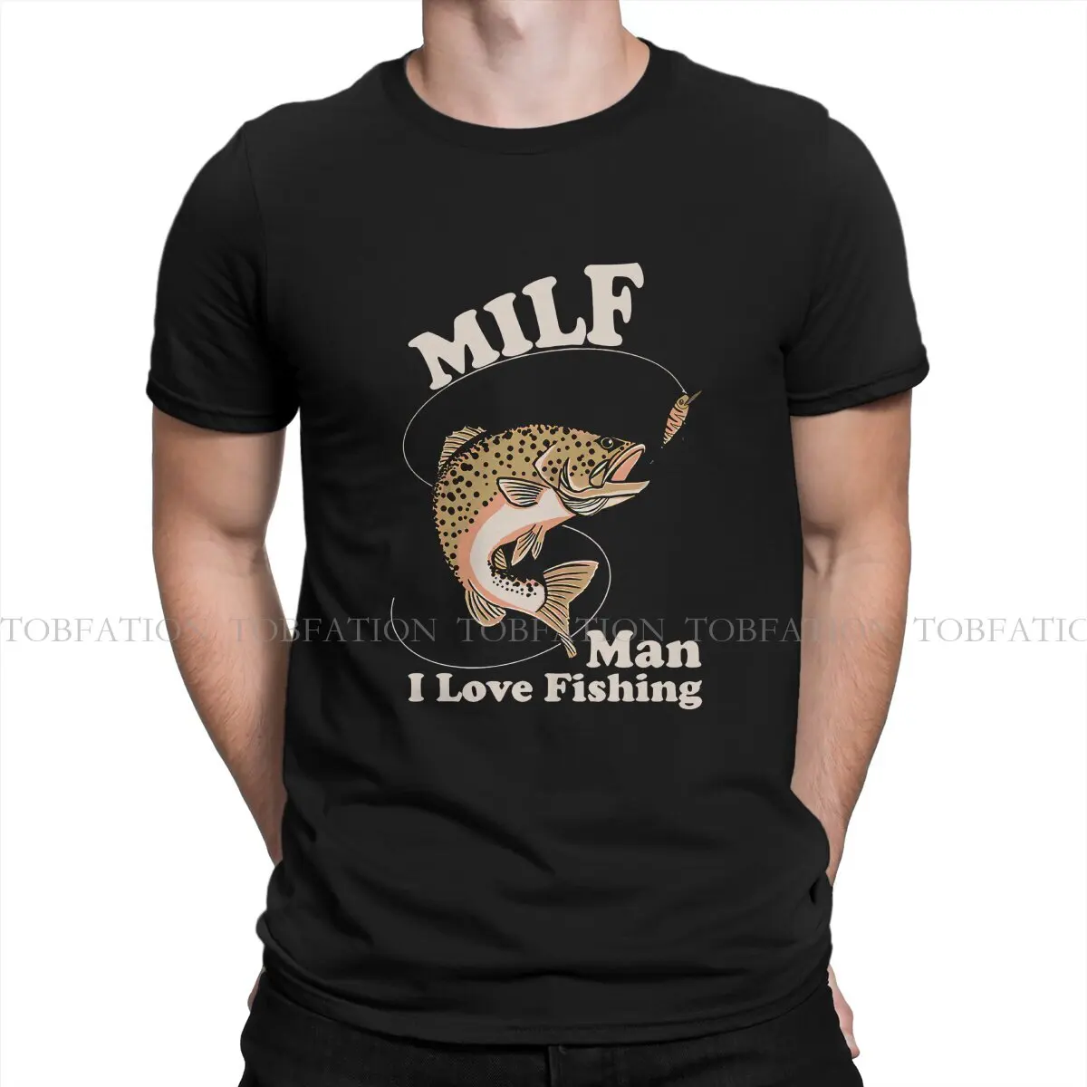 

Уникальная Ретро футболка с надписью «I Love Fishing» для мужчин, футболка для отдыха, новейшая футболка для взрослых