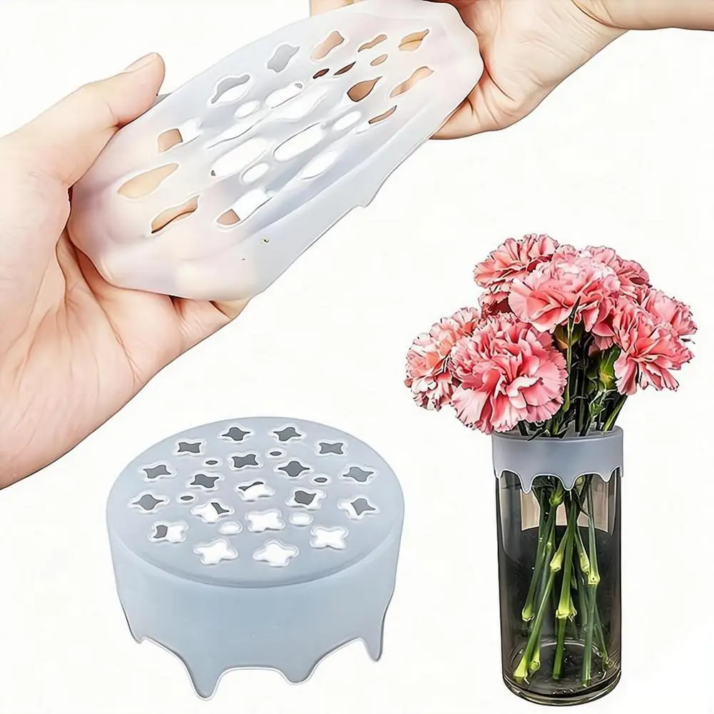 Silicone Spiral Flower Stem Holder Multi-Hole Bouquet Shaper Reusable Flower Arrangement Tool For DIY Floral Vase Decor Gift