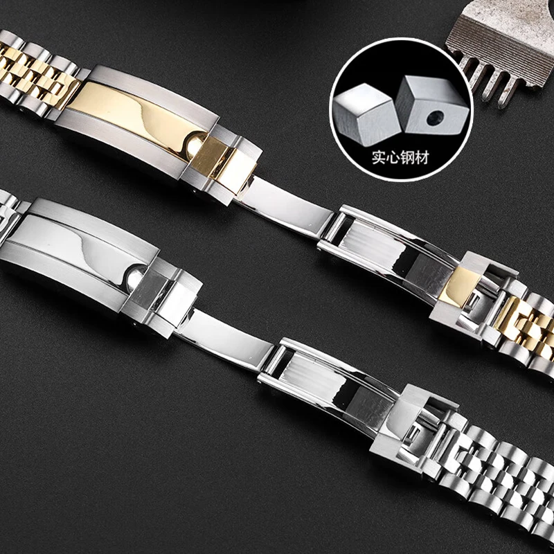 Solid Steel Strap For Tudor BLACK BAY 41 Dial M7941A Watch Band With 21 22mm Silver Mediumgold Men\'s Stainless Steel Bracelet