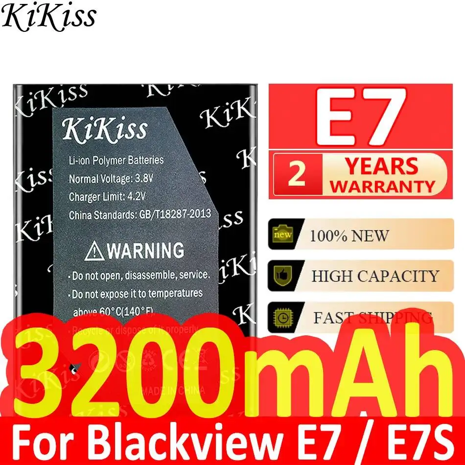 Легкий аккумулятор емкостью 3200 мАч для мобильного телефона Blackview E7 E7S, высокая емкость