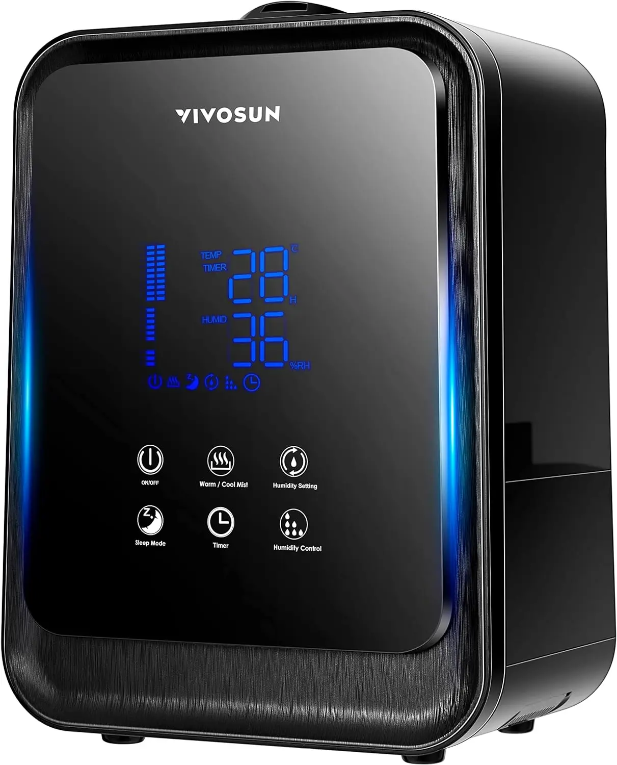 VIVOSUN-Umidificador De Ar Ultrasônico Interno, Umidificador De Nevoeiro Quente e Frio, 4.5L, 2 em 1