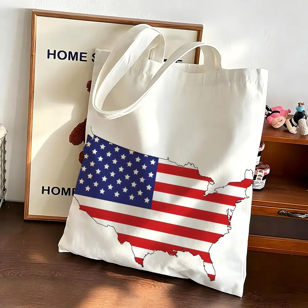 United States Culture Series Storage Bags Canvas bags are suitable for going to class, shopping, gifts, and commuting