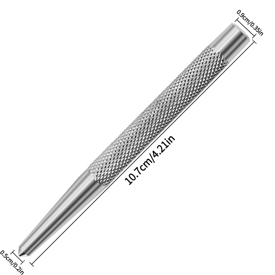 Center Punch Non-Slip Handle Drilling Tapered Punch Point Punch Locator Metal Drill Mark Center Punch Chisel Punch Metalworking