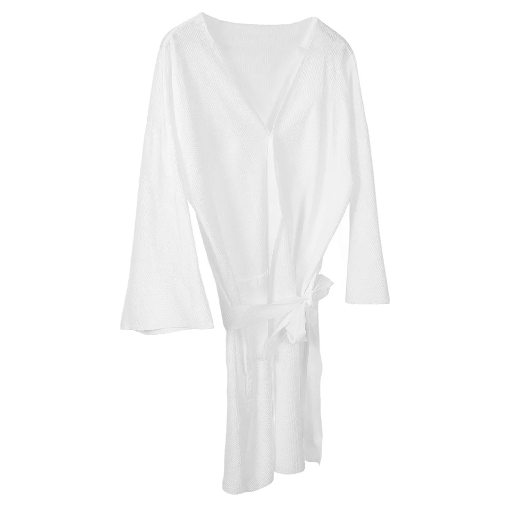 

Утолщенный дышащий спа-халат из чистого хлопка для женщин и мужчин, отель, домашняя ванная комната, теплый, удобный