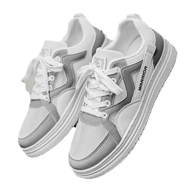 Pull-back Shoes For Men, Mesh Panel Shoes, New Spring-summer Breathable White Shoes For Men, Versatile Sports And Casual Shoes For Men_vogvips.com