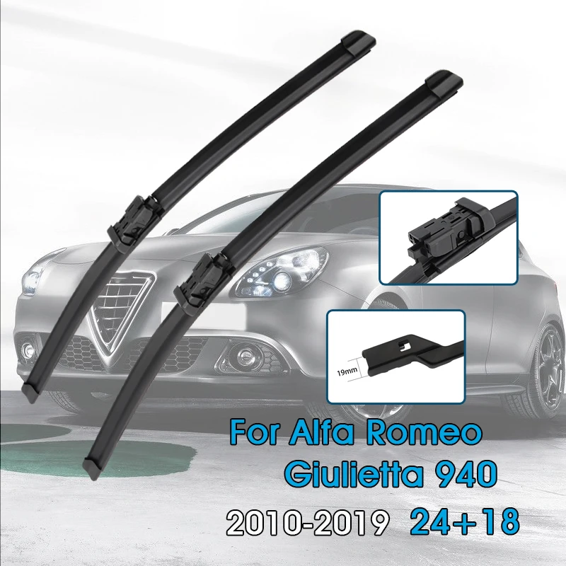 

Car Wiper Blades 24"+18" For Alfa Romeo Giulietta 940 2010-2019 Front Window Windscreen Windshield Wipers Auto Accessories