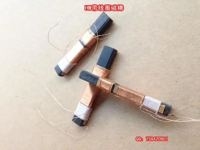 10 Pieces HW Antenna Magnetic Rod Radio Ferrite Antenna Magnetic Rod Diameter 8.3x Length 51mm with Coil Magnetic Rod