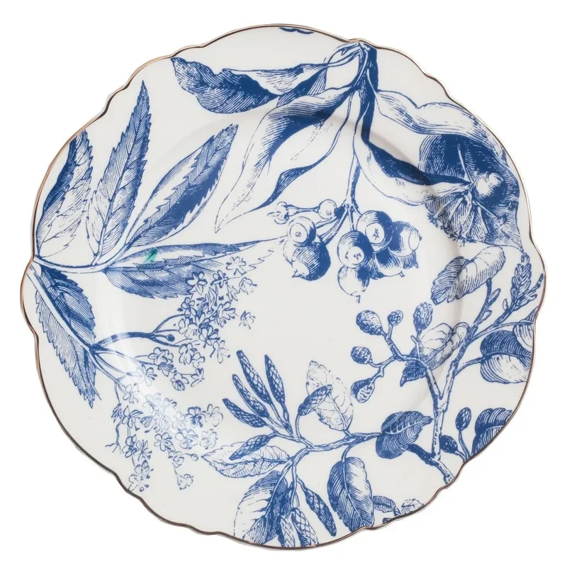 

White Ceramic Complete Tableware Set Dessert Kitchen China Wedding Set Dishes Flower Pratos De Jantar Dinnerware Plate Sets