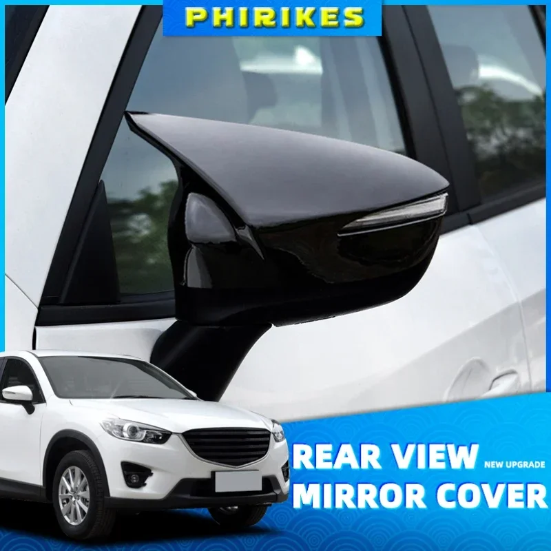 

Cafoucs Side Rearview Mirror Cover Cap Door Mirror Shell For Mazda CX-3 2013-2022 For Mazda CX-5 2015 2016