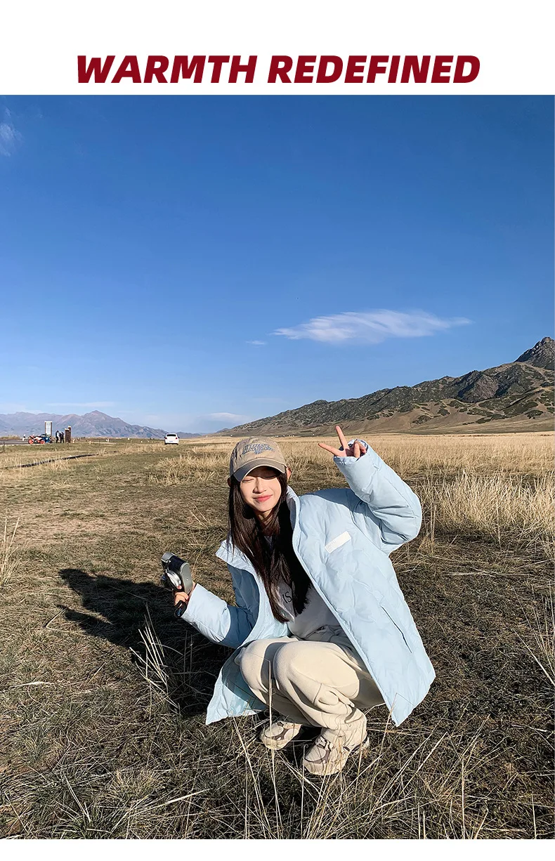 Women Diamond Quilt Parka Coat Short Jacket Zipper Pocket Stand Collar Long Sleeve Thick Loose Office Lady Casual 2025 Winter