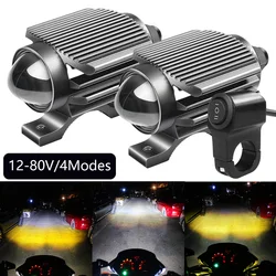 Additional LED Fog Lights Motorcycle Headlights For YAMAHA TENERE 700 MT10 DRAG STAR 400 BANSHEE FJR 1300 YZ250F VSTAR