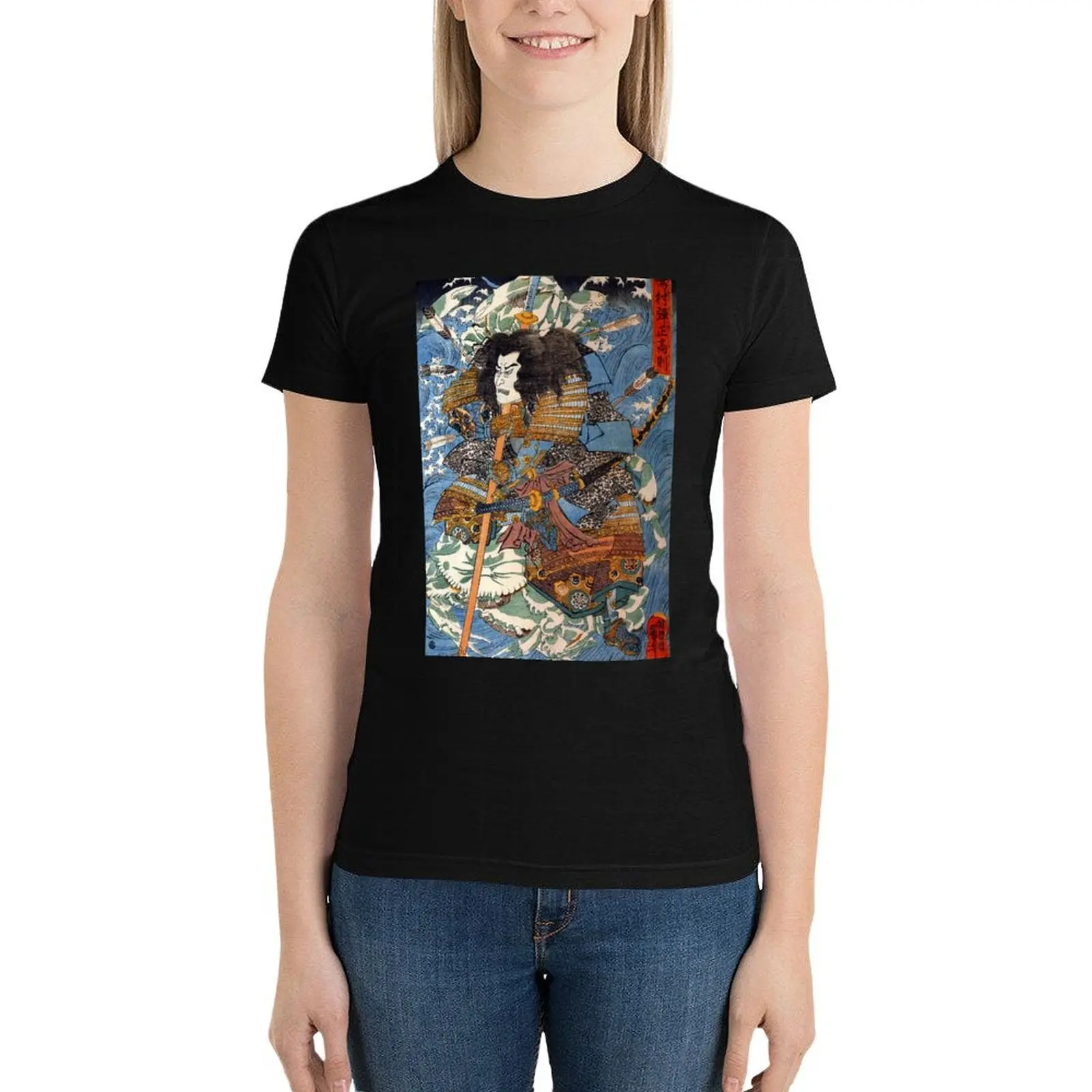 Utagawa Kuni yoshi Samurai T-Shirt übergroße Dame Kleidung Vintage Kleidung weibliche T-Shirts Frau