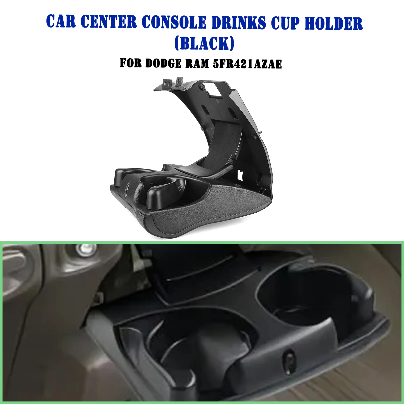 

For 1998-2001 Dodge Ram 1500 2500 3500 5FR421AZAE Car Interior Center Console Dashboard Instrument Panel Drink Water Cup Holder