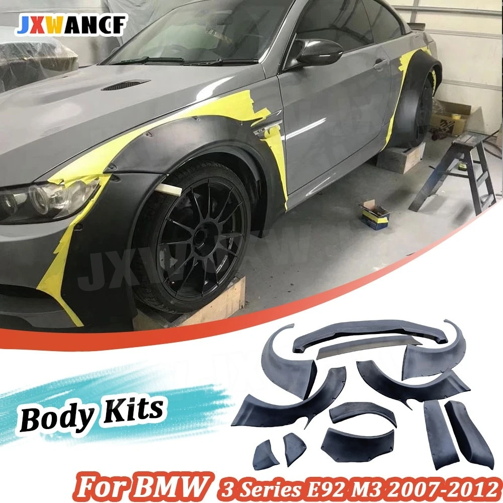 

JXWANCF For BMW 3 Series E92 M3 2007-2012 Carbon Fiber Raer Bumper Lip And Side Wheel Eyebrows Exterior Decoration Trims