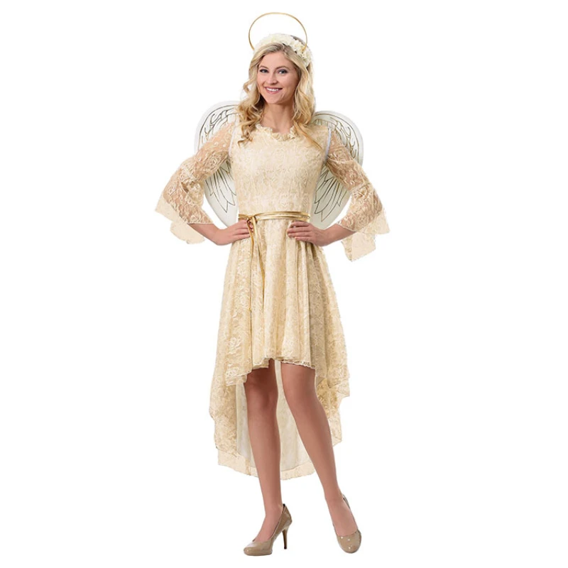 Halloween Cosplay School Fairy Tales Dress Stage Performance Fairy Costume Adult Women Angel Costume Angel Dress