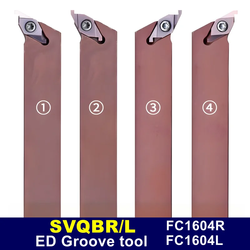 

SVQBR SVQBL 1212 1616 2020 ED Groove tool FC1604R FC1604L FC1604R100 150 200 FC1604R250 300 carbide insert FC1604 Lathe Cutter