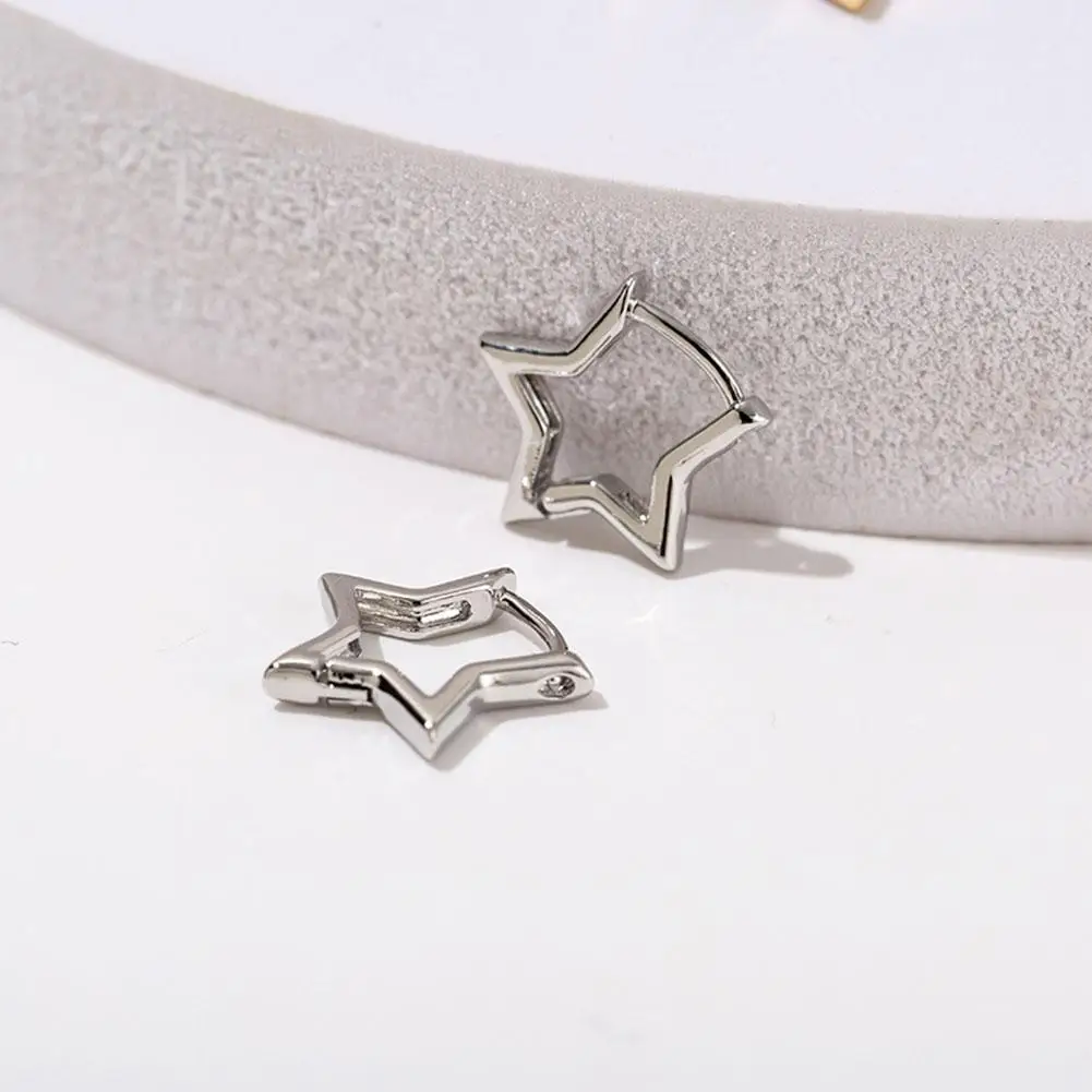 Pendientes de estrella llamativos chapados en oro para mujer, Piercing resistente al deslustre, regalo de joyería, Y2k