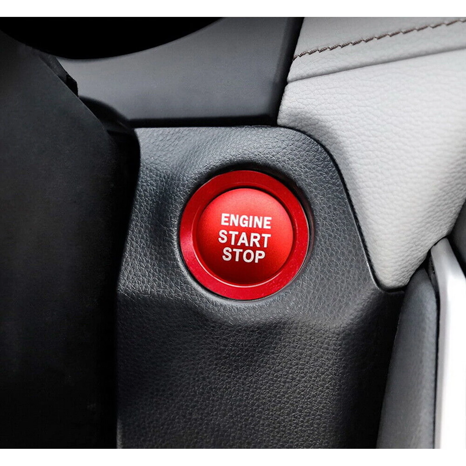 RED Center Console Engine Start/Stop Push Button Cover&Ring Trim Sticker For Toyota Camry Tacoma Prius Avalon RAV4 Mirai Corolla