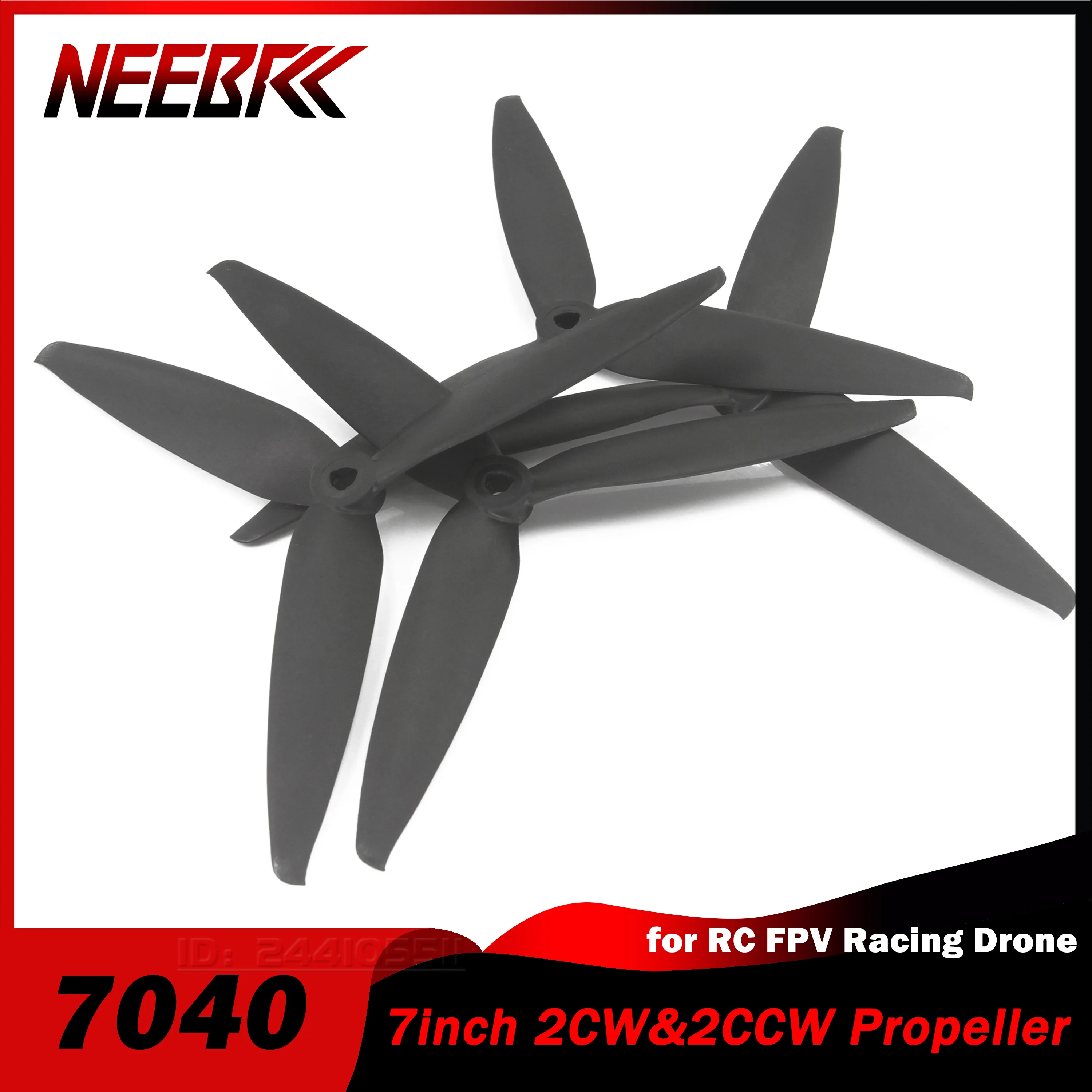 

8pairs NEEBRC 7040 7inch 3-Blade CW CCW Propellers Low Noise Blade for RC FPV Racing Drone Quadcopter Mark4 2806.5 2807 Motor