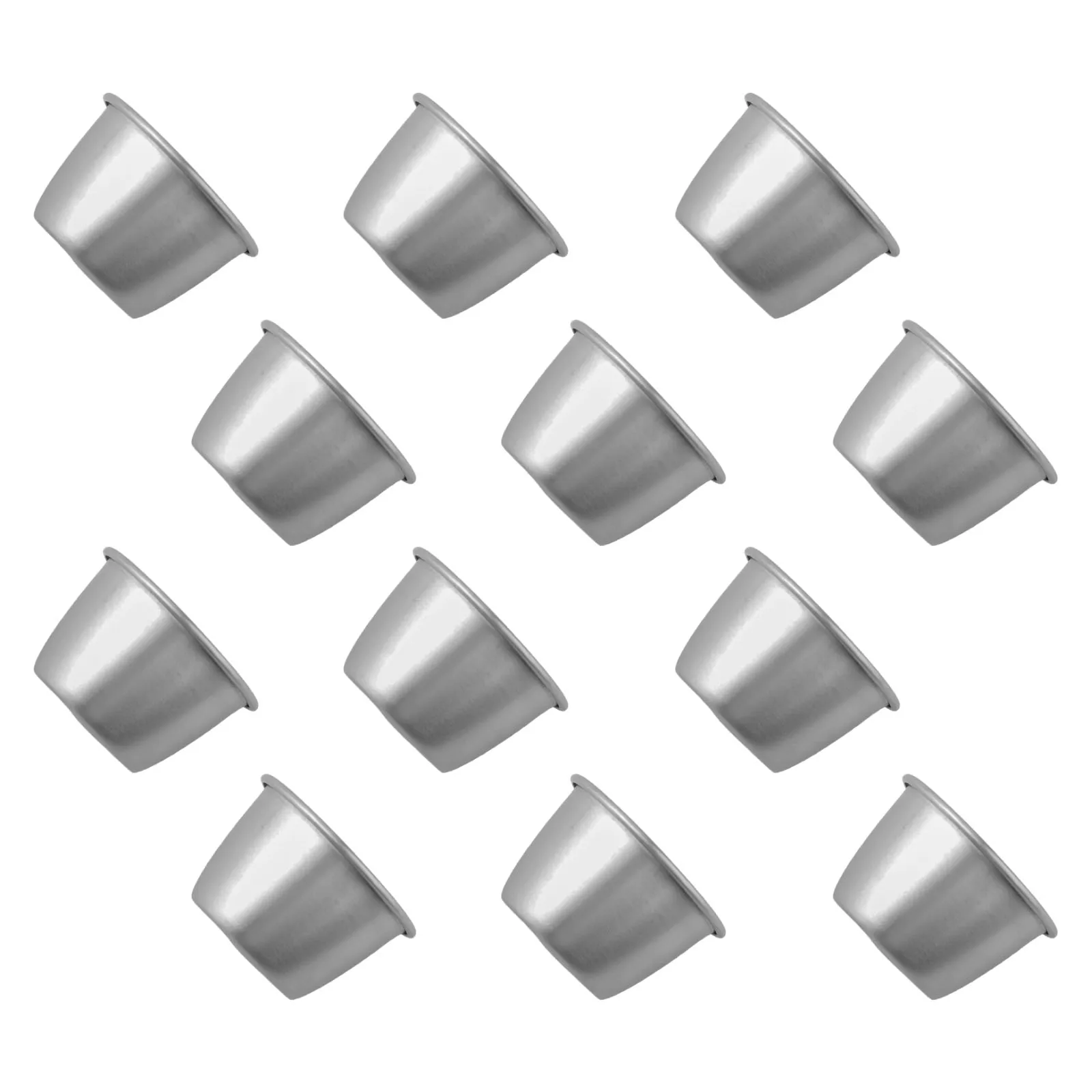 

12 Pcs Stainless Steel Sauce Cups For Dipping Portion Condiment Seasoning Spice Dishes 2.5 Oz Tableware Kitchen Tool
