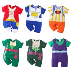 0-2 Years Old Children's Cartoon One-piece Baby Role Play Short-sleeved Romper Kids Cotton Clothes Baby Girl and Boy Clothes