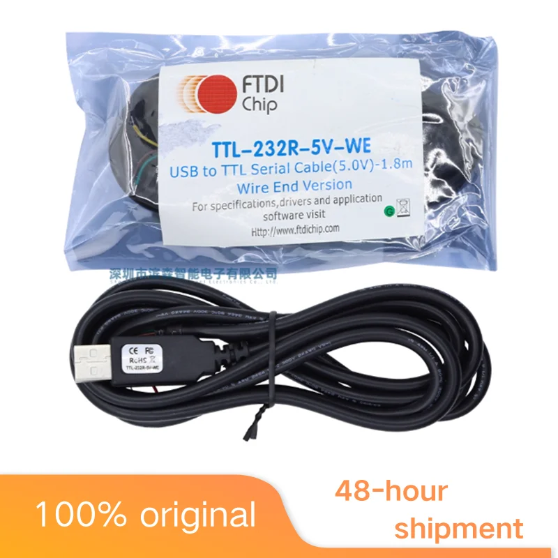 FTDI استيراد أصلي TTL-232R-5V-WE UART إشارة USB TTL كابل تسلسلي FT232R