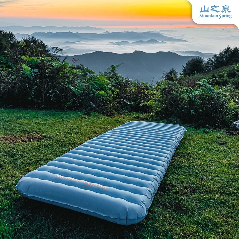Mountain Spring R9 Inflatable Mat Outdoor Camping Sleeping Pad Portable Folfing Thermal Mattress R-Value 9