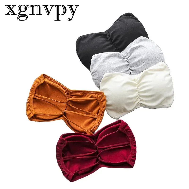 xgnvpy Straight Circumference Bra, Threaded Female Backing, Chest Wrapping, Shoulder Strap Free Backing, Anti Stray Thread Bra
