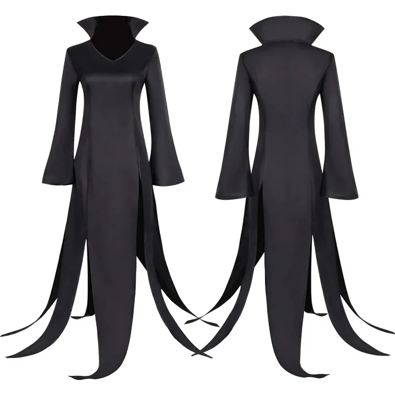 

Women Halloween Tornado of Terror Senritsu No Tatsumaki Cosplay Costume Black Dress fg8'.