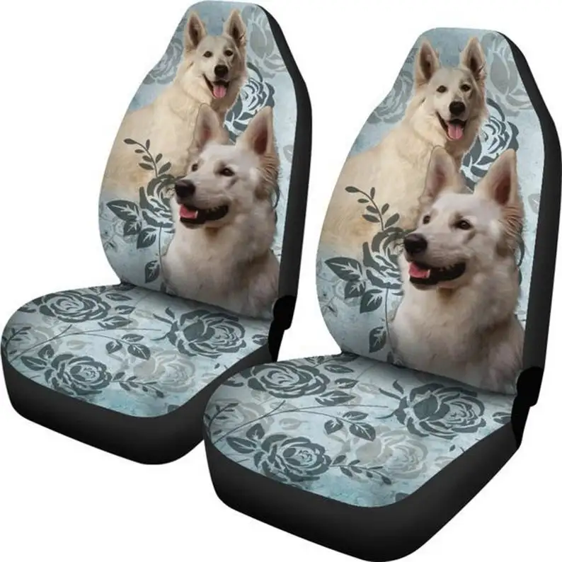 Berger Blanc Suisse Dog, Car Seat Covers, Car Accessories, Gift for Her, Custom Seat Covers, Custom Made Cover, Car Decor, Auto