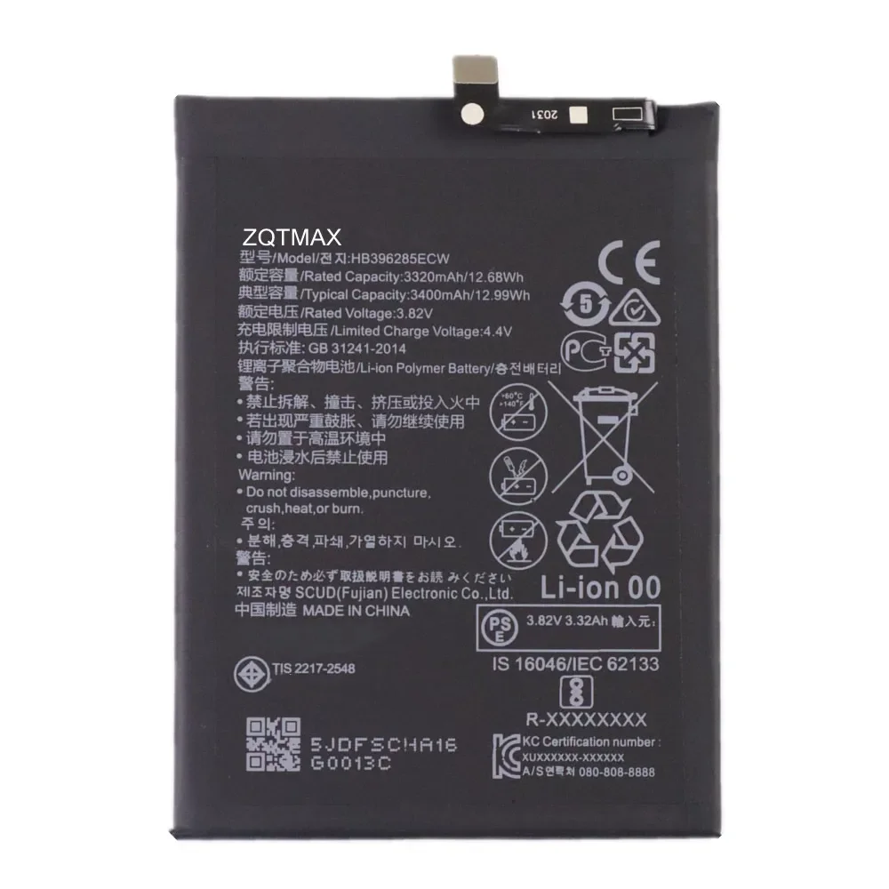 3400mAh HB396285ECW HB396286ECW Battery For Honor 20 10 Lite 20i 10i  Huawei P Smart 2020 2019 Enjoy 9S Nova Lite 3 Maimang 8