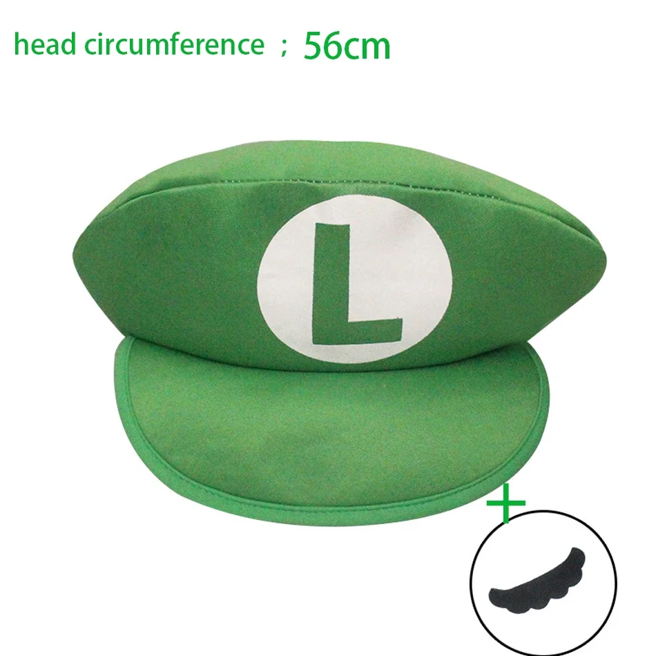 Volwassenen Game Super Luigi Bors Cosplay Hoeden Grappig Rood Groen Cap Halloween Party Kostuums Accessoires Kerst Maskerade Decor - afbeelding 1