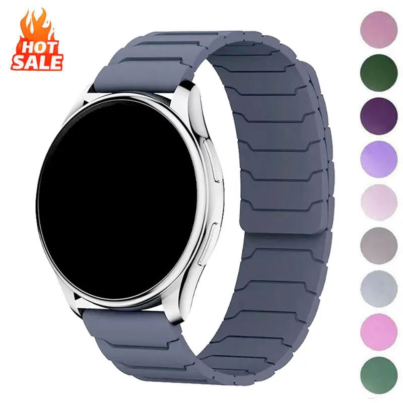Magnetisches Armband für Samsung Galaxy Watch FE 7 6 5 4 40/44 mm Silikon 22 mm 20 mm Schlaufenarmband Gear/6 4 Classic-Armbandgürtel