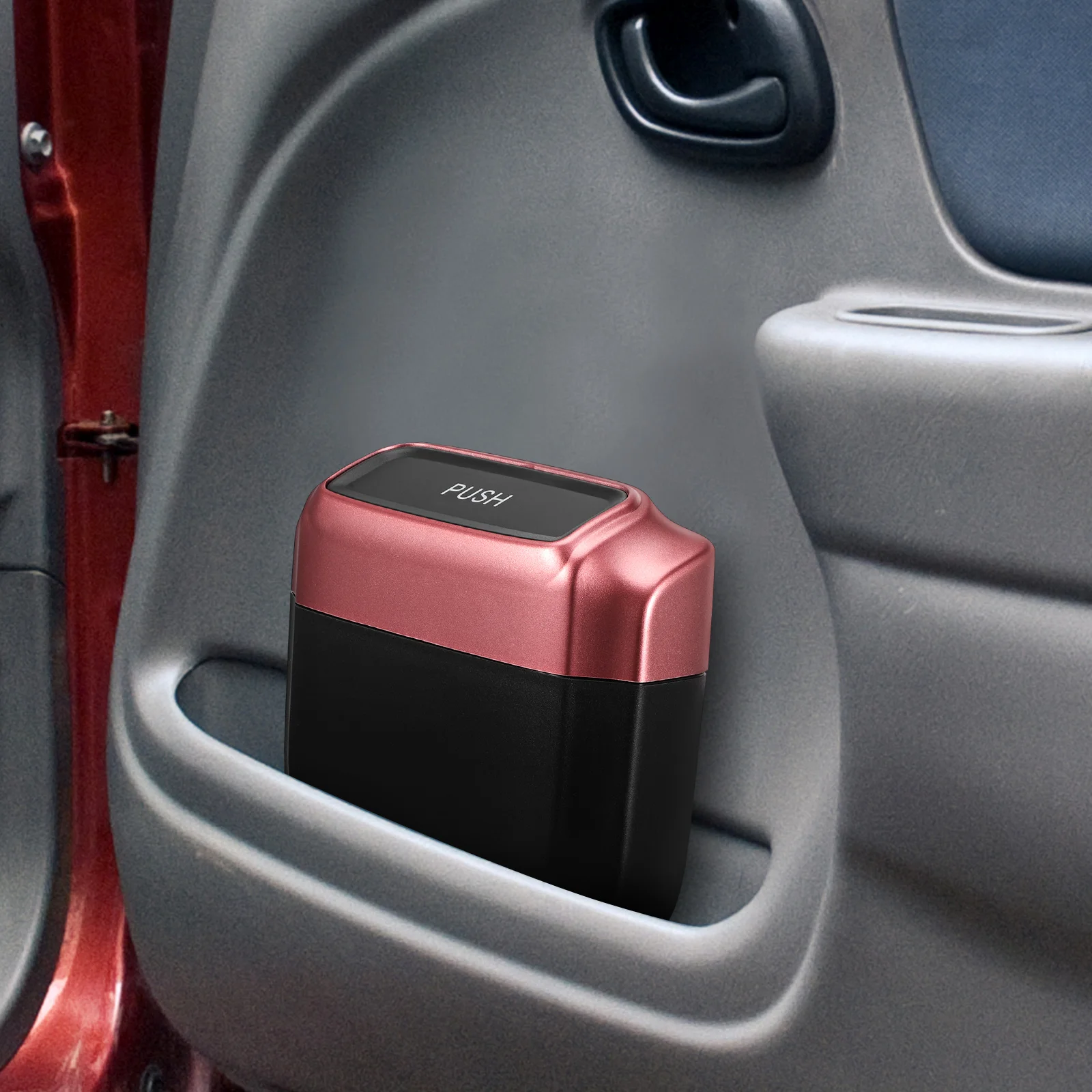 

Car Trash Can Large Capacity Leakproof Lightweight Compact Sturdy Car Truck SUV Office Garbage Bin Portable Storage Container