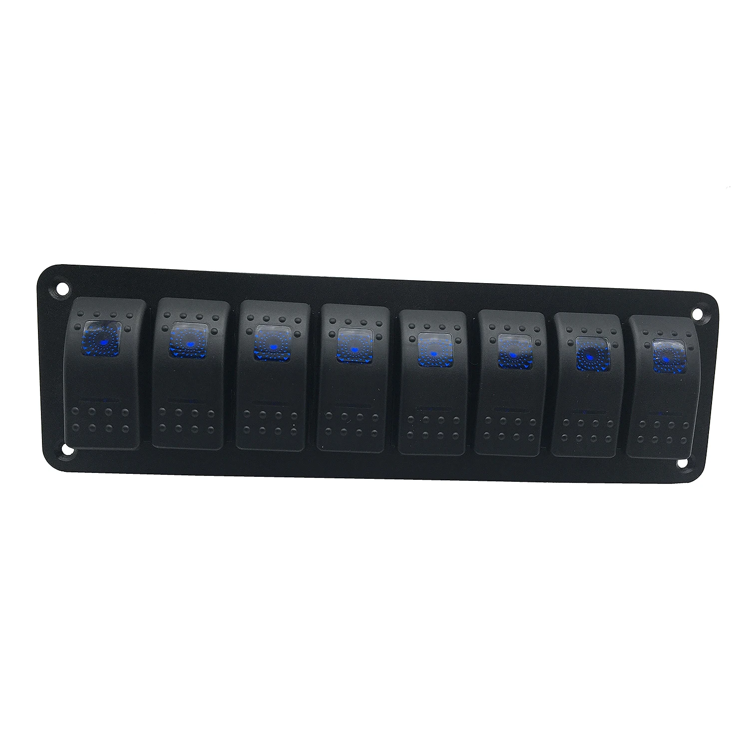 Waterproof 8 Gang 2LED Light Rocker Switch Panel Circuit Breaker 12V boat