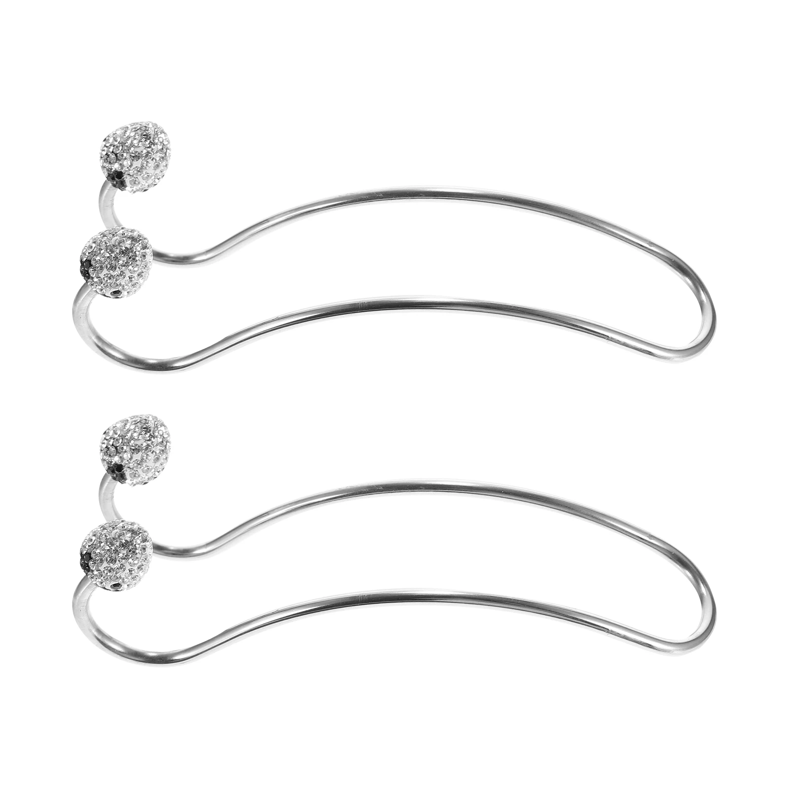 

2PCS Car Hooks Stainless Steel Silver Back Seat Hangers Multifunctional 44lb Capacity Easy Installation Tool Free Practical