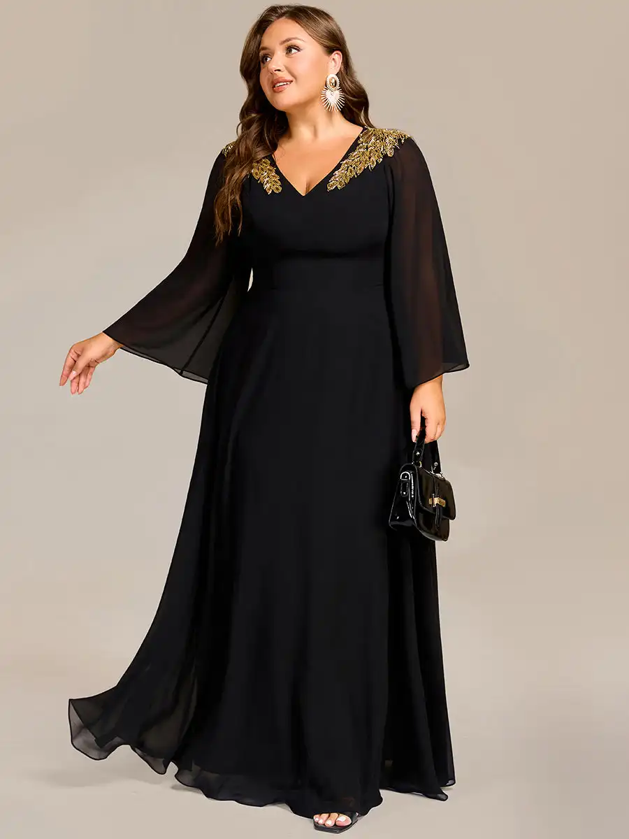 elegant-evening-dress-v-neck-long-sleeves-sequin-embroidery-2025-ever-pretty-of-black-bridesmaid-dresses