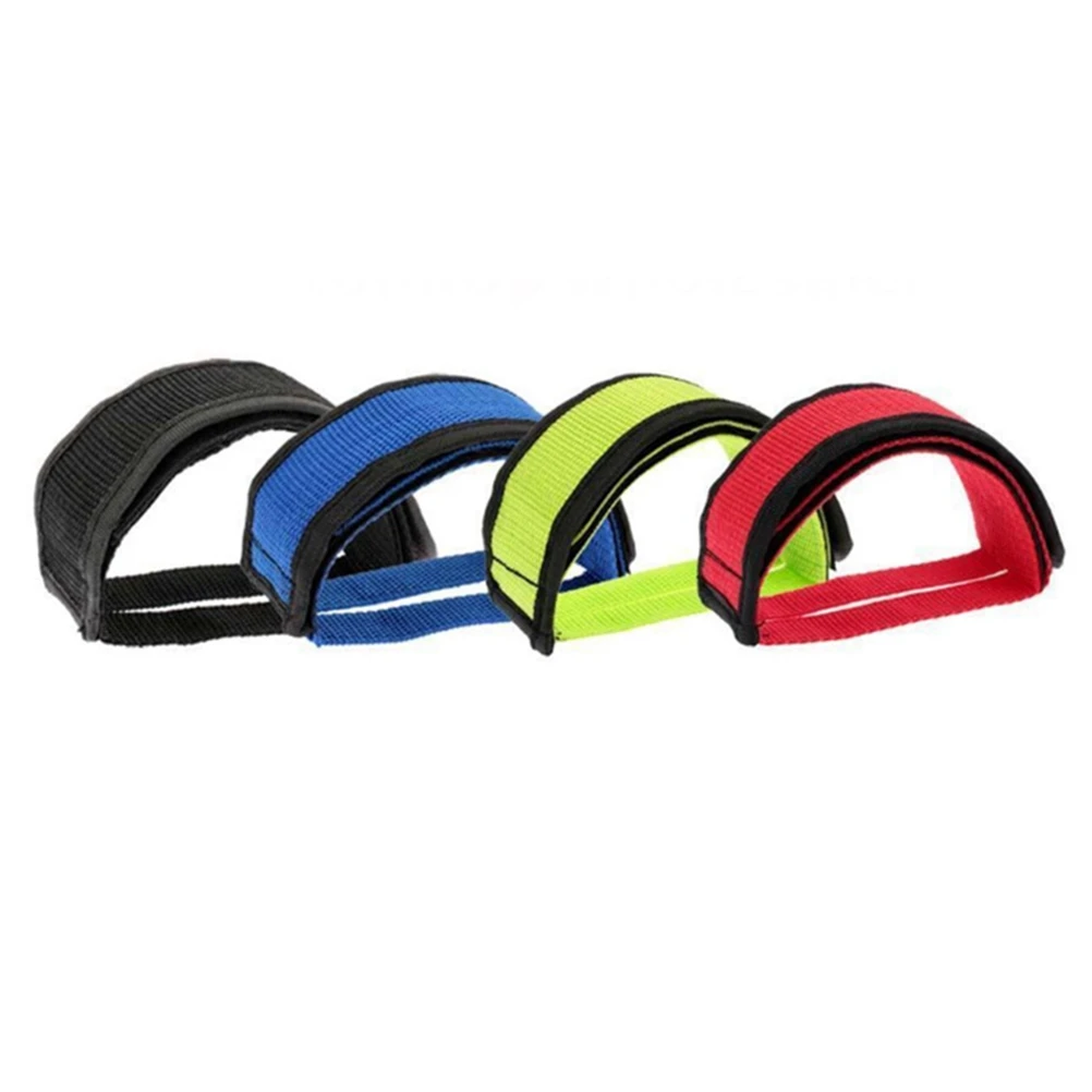 

Bike Pedal Strap Set Fully Adjustable Toe Clips for Mountain Road Bike Dense Nylon Strong Adhesive Protect Feet Safe Comfortable
