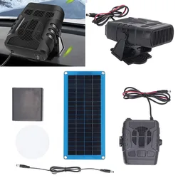 30W Car Heater Solar Panel Heater Set Winter Defroster Heating Fan Winter Car Pet House Warmer Car Heater Drying Monocrystalline