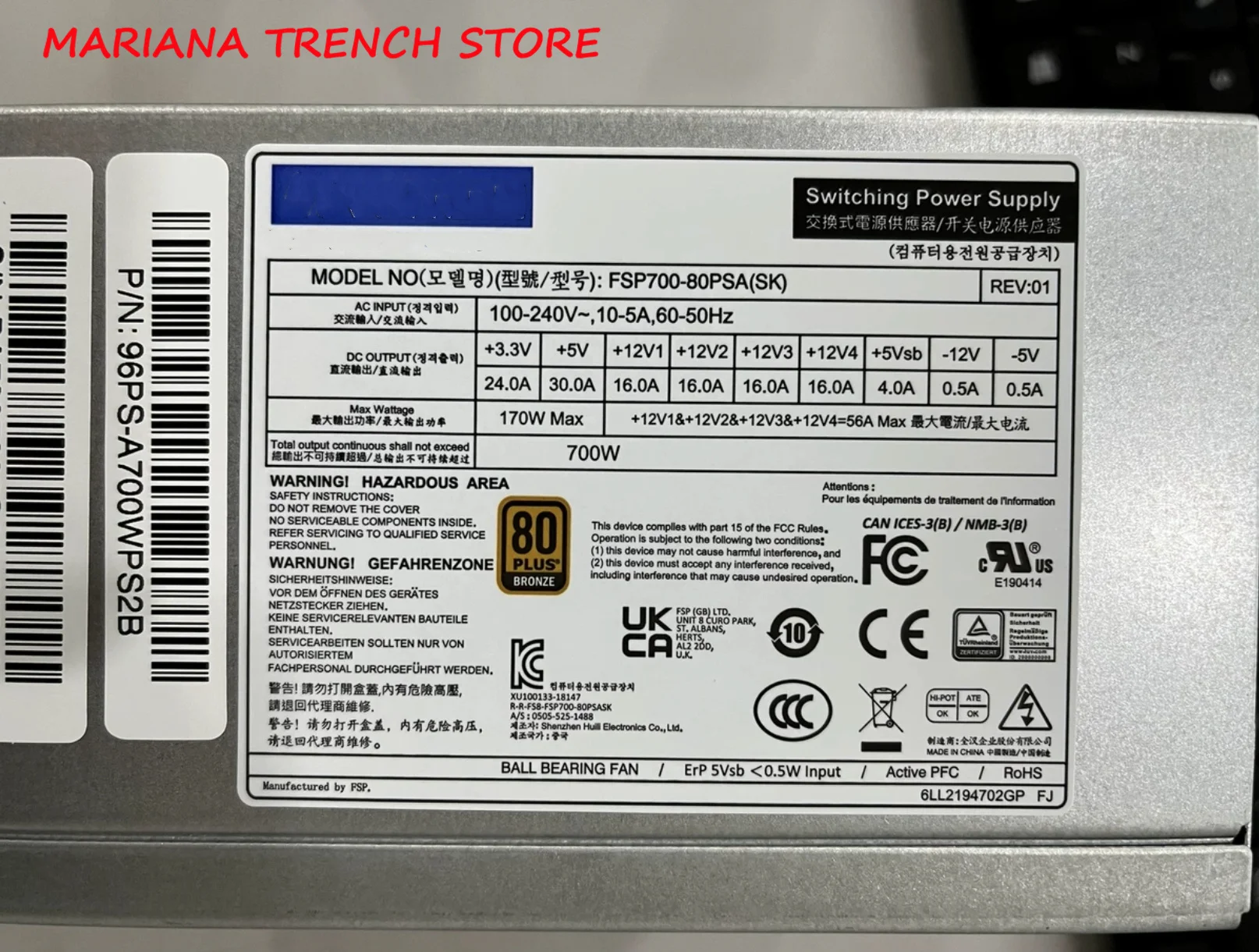 FSP700-80PSA(SK) for FSP Medical / Industrial Level of Switching Power Supply