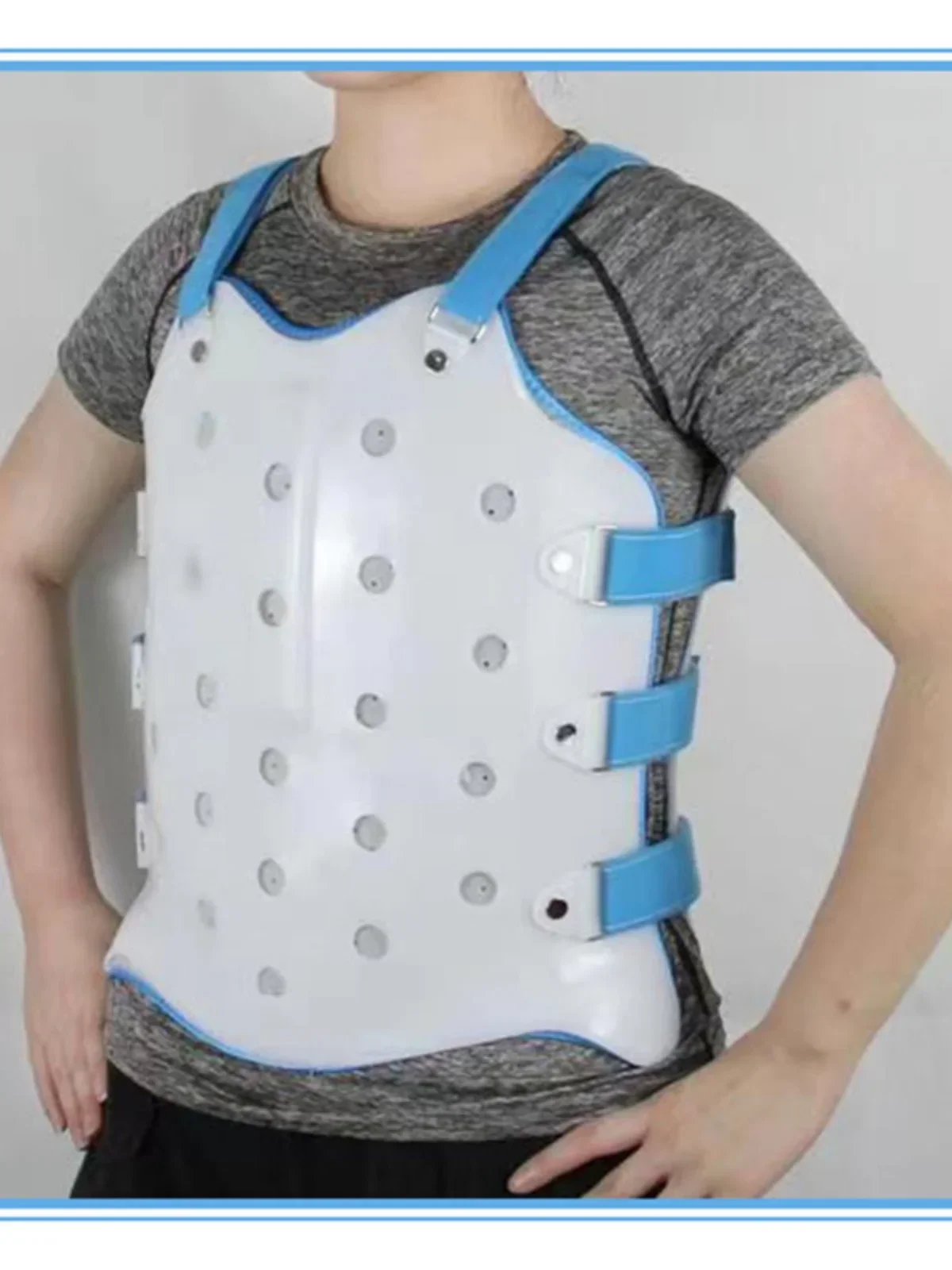 adjustable protective device for thoracic and lumbar vertebrae, spinal and lumbar spine support, postoperative rehabilitat